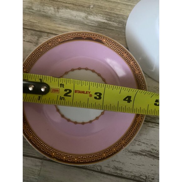 Rutherford Le Jardin De Italy Design Espresso Cup & Saucer Set Pink Gold inBox - Picture 9 of 16